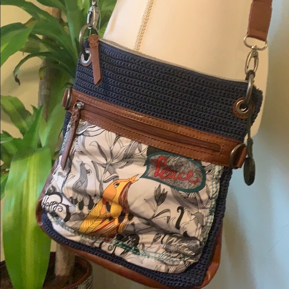 The Sak crochet and canvas crossbody bag - Picture 2 of 5